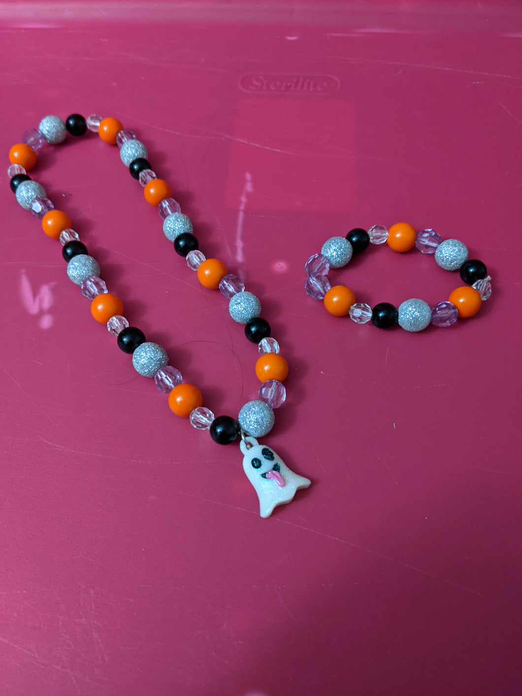 Halloween necklace and bracelet set