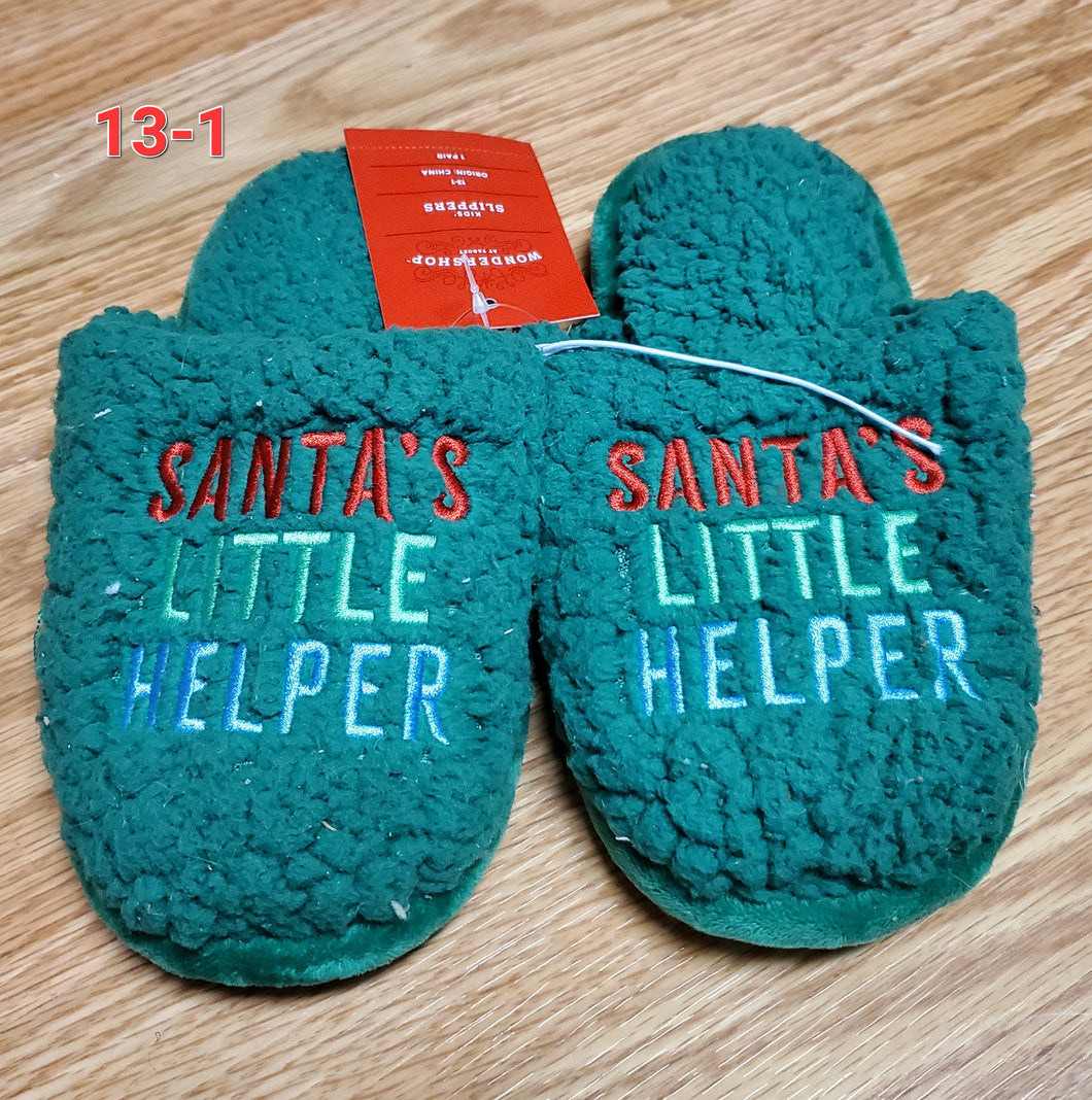 santa little helper slippers new - size Shoes: Youth Size 13