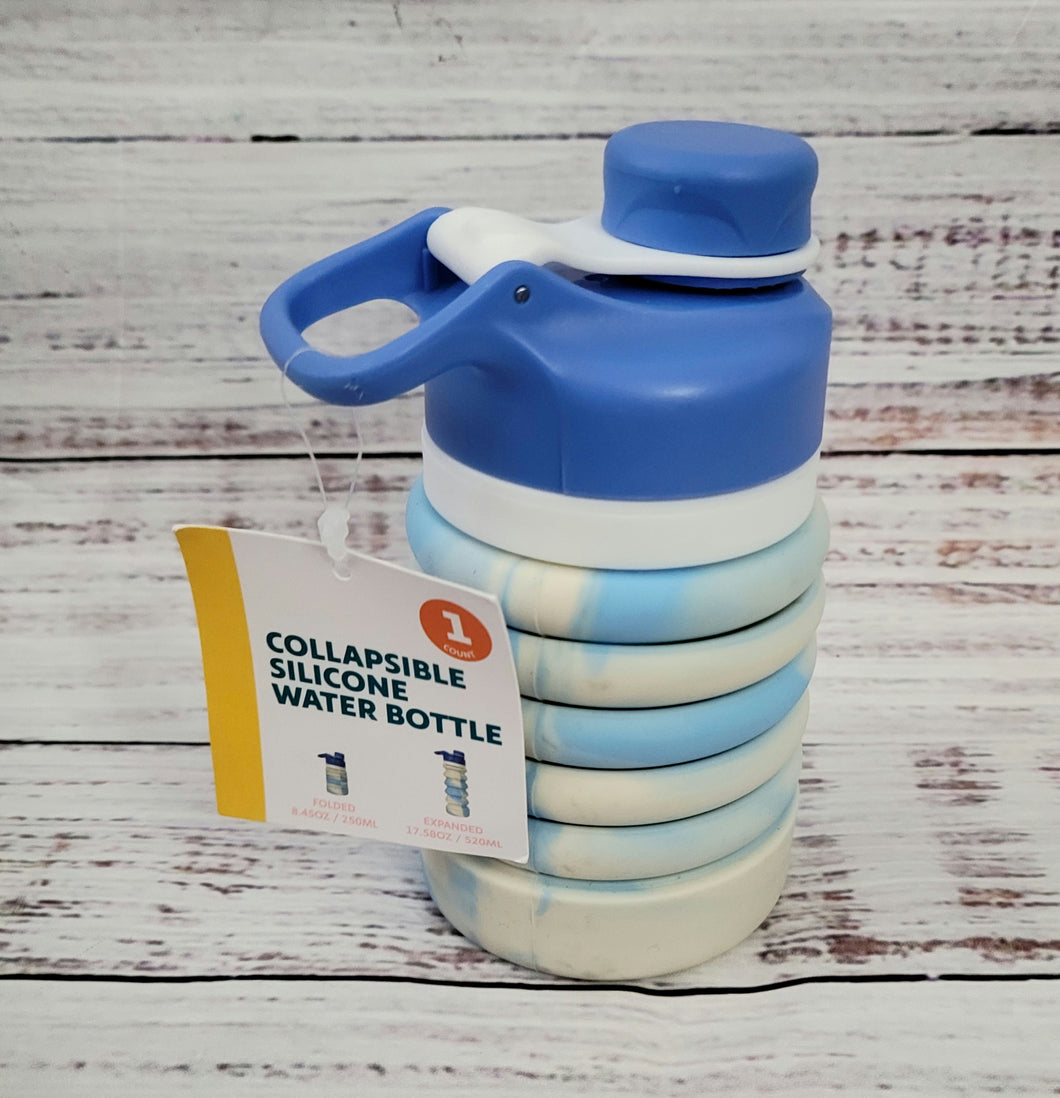 collapsable water bottle blue