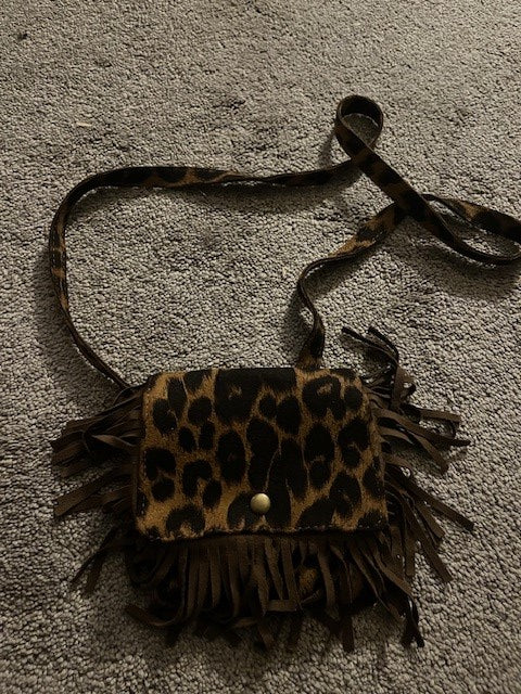 Leopard Fringe Purse