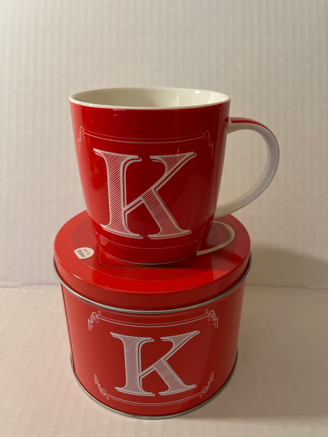 Holiday Gift Mug Idea Red/White Ceramic