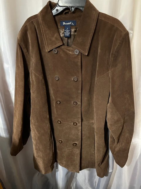 Denim and Co coat Leather jacket - size Women XXL (20-22)