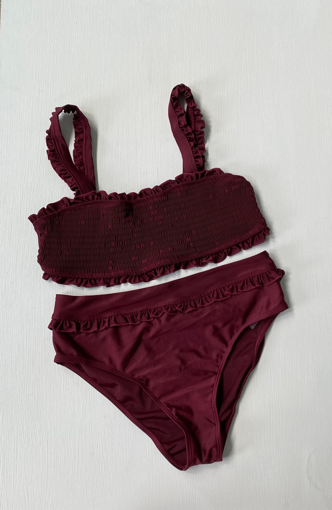 Shein bikini Maroon - size Junior Girls M (7-9)