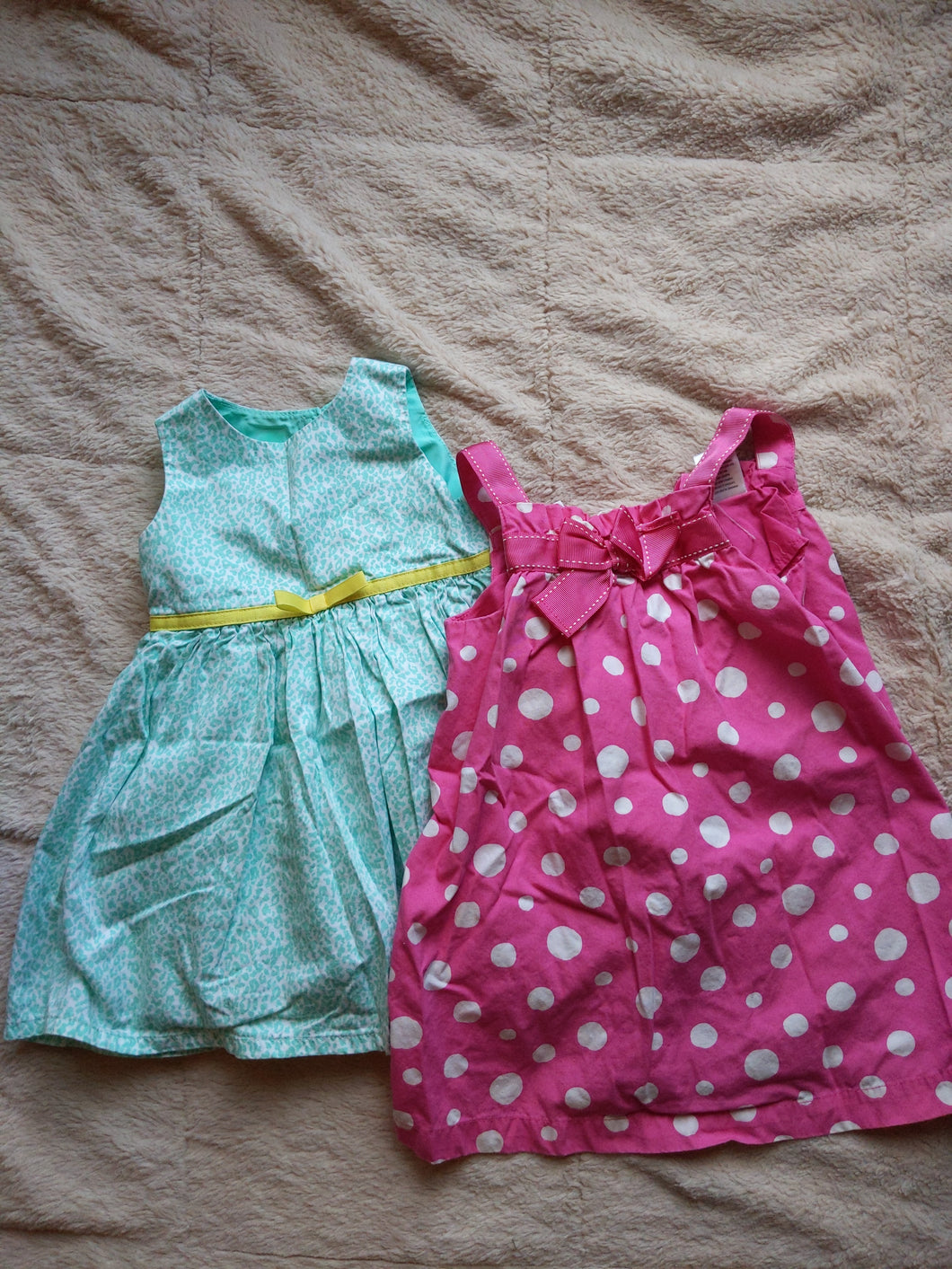 2pk- Carter's teal dress Gymboree pink - size 12 Months