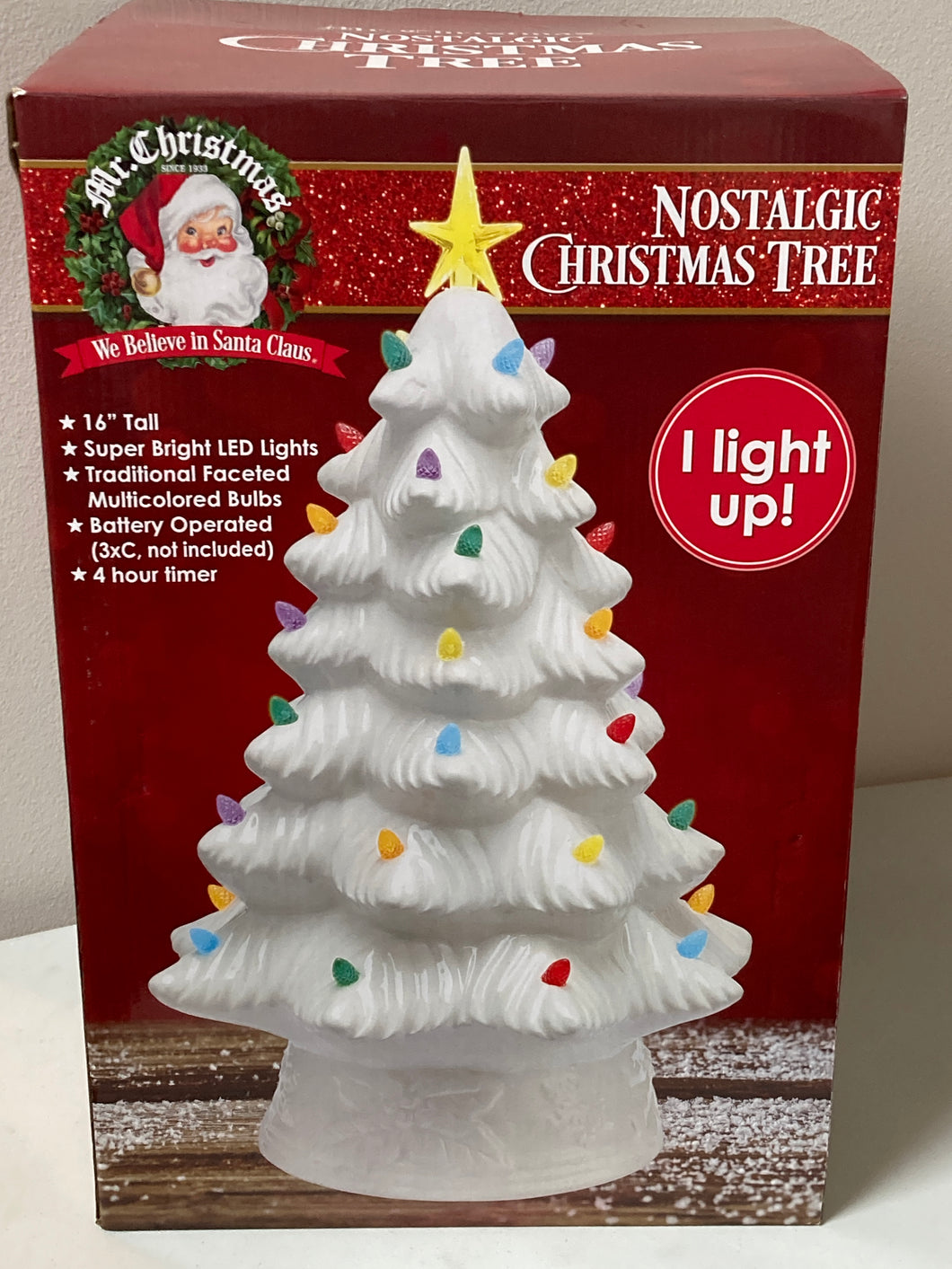 Mr.Christmas Nostalgic white lighted tree 16