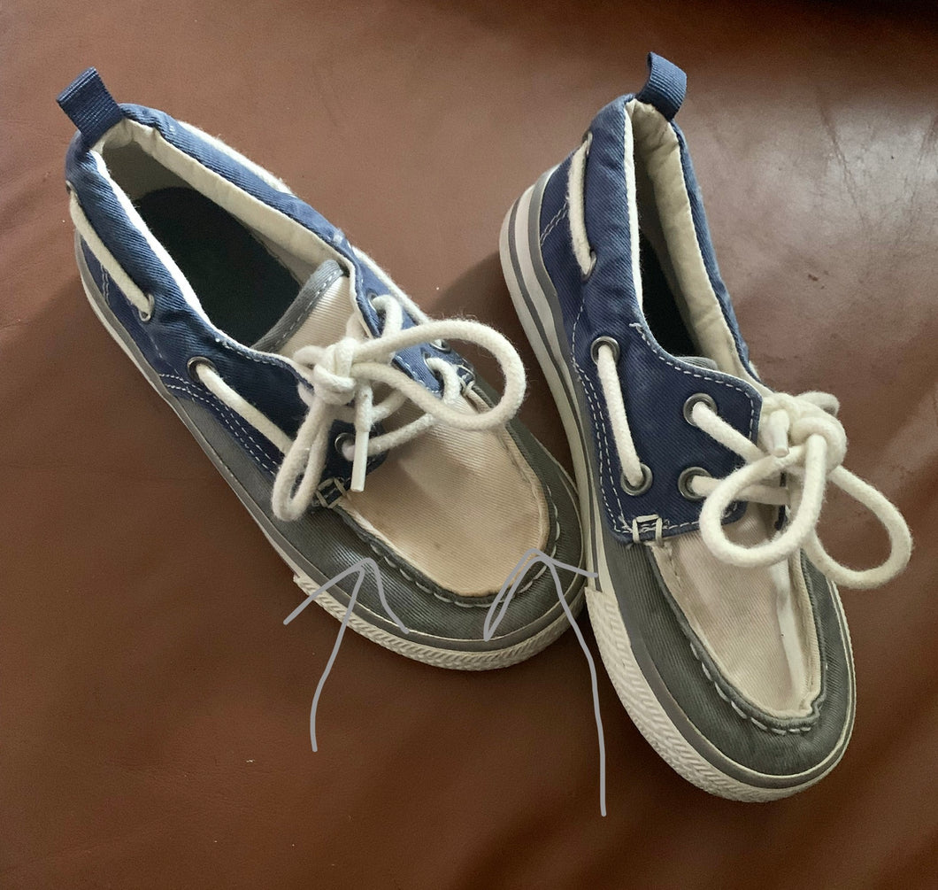 Gap boat shoes Blue gray off white - size shoes-youth   10