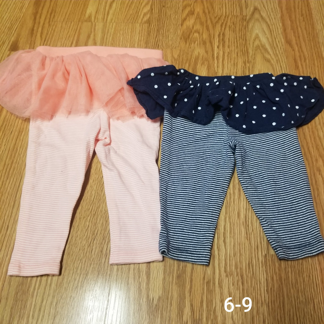 2 pairs of tutu pants pink and blue - size 6-9 Months