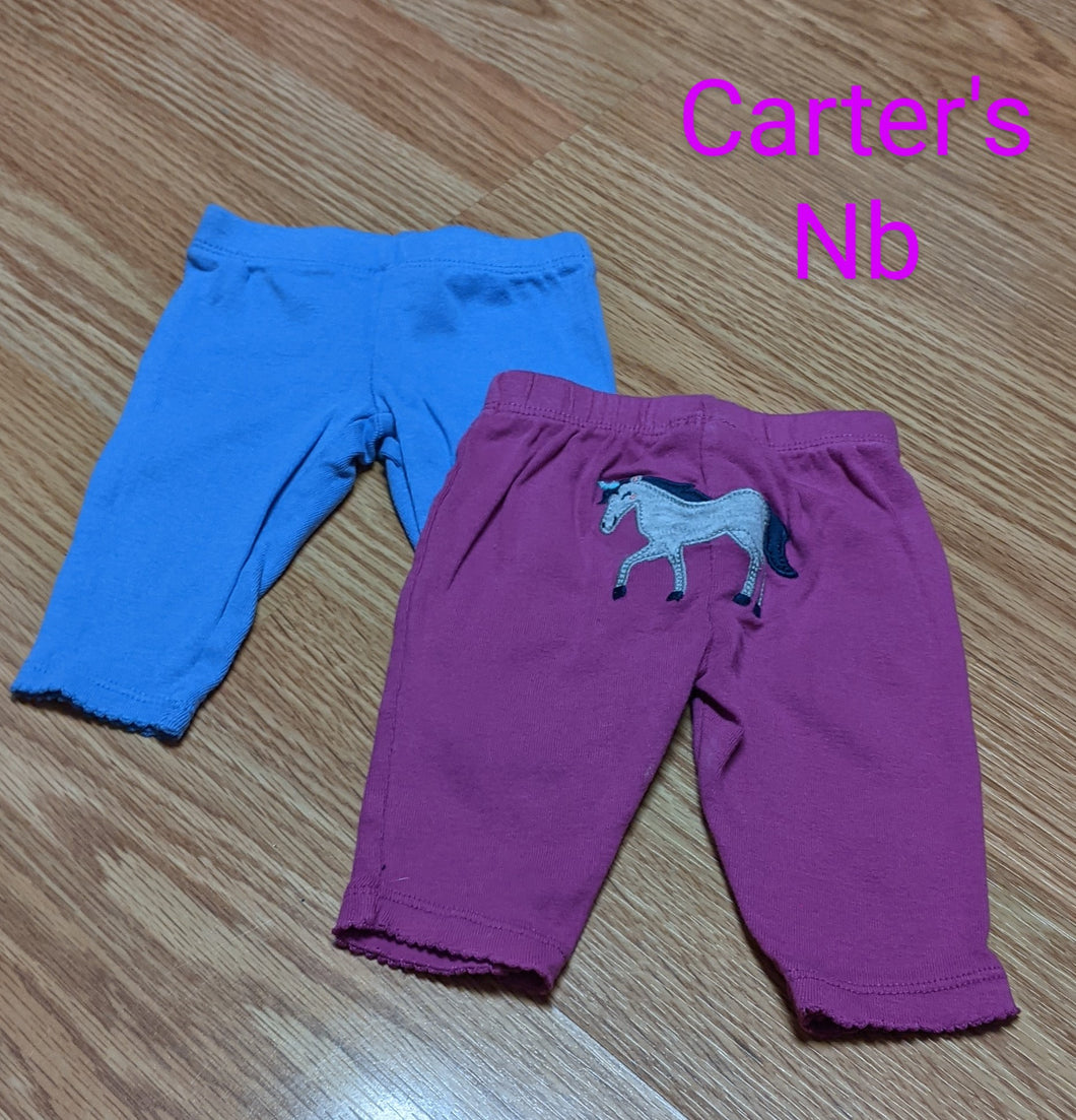 carters pants blue and purple - size Newborn