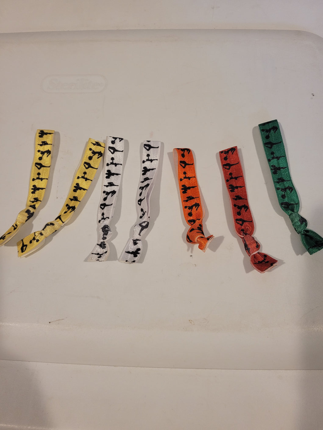 Lot of 7-Elastic Cheer Bracelets-4 different