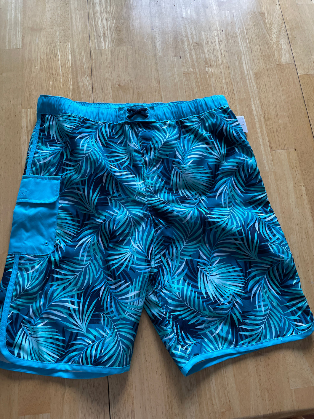 NEW LANDS END TEAL BATHING SWIM SUIT - size Kids/Teen 18