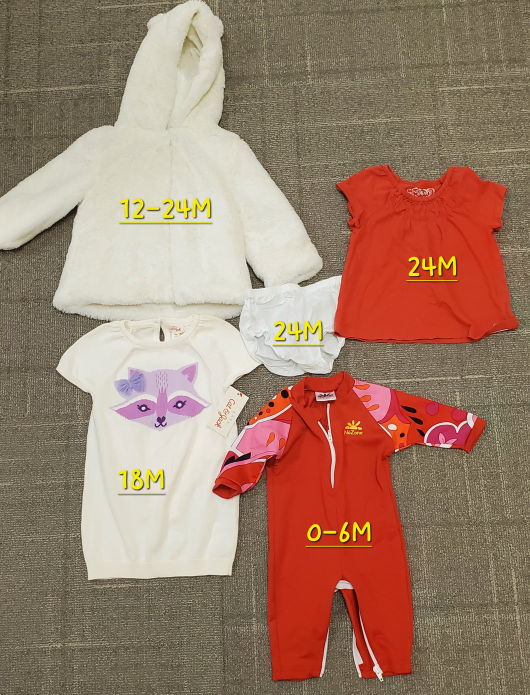 0-24M girl clothes lot- assorted - size 12-18 Months