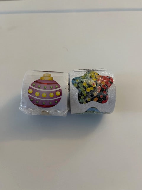 NEW Sticker Rolls 100 stars, 100 ornament