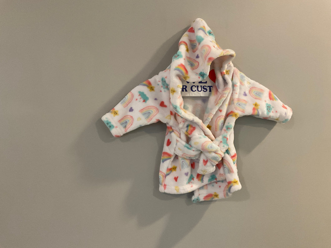 White rainbow rob Size 0-9 - size 0-3 Months