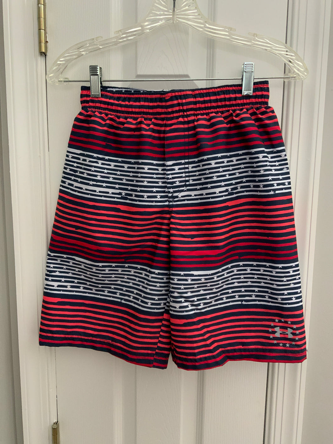 Under Armour Swim Trunks Red/White/Blue - size Kids 12