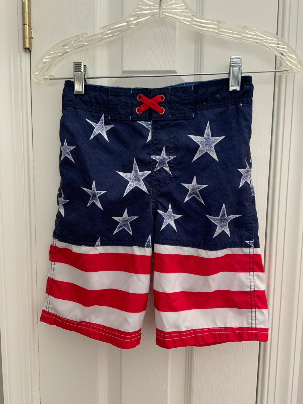 Cat & Jack Swim Trunks American Flag - size Kids 8