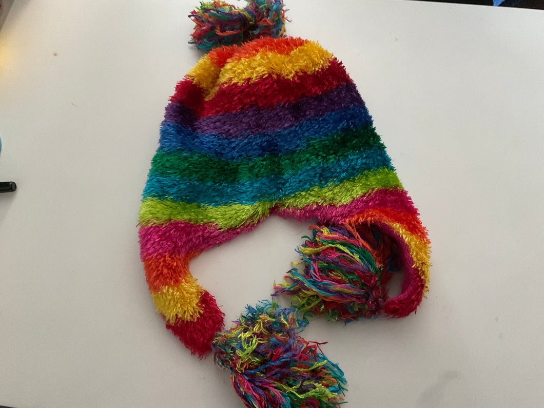Rainbow hat winter