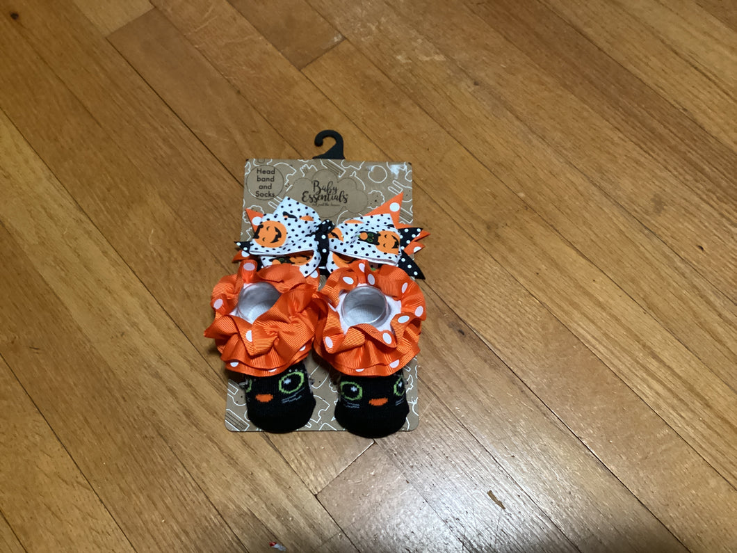 Baby essentials socks headband halloween - size 3 Months