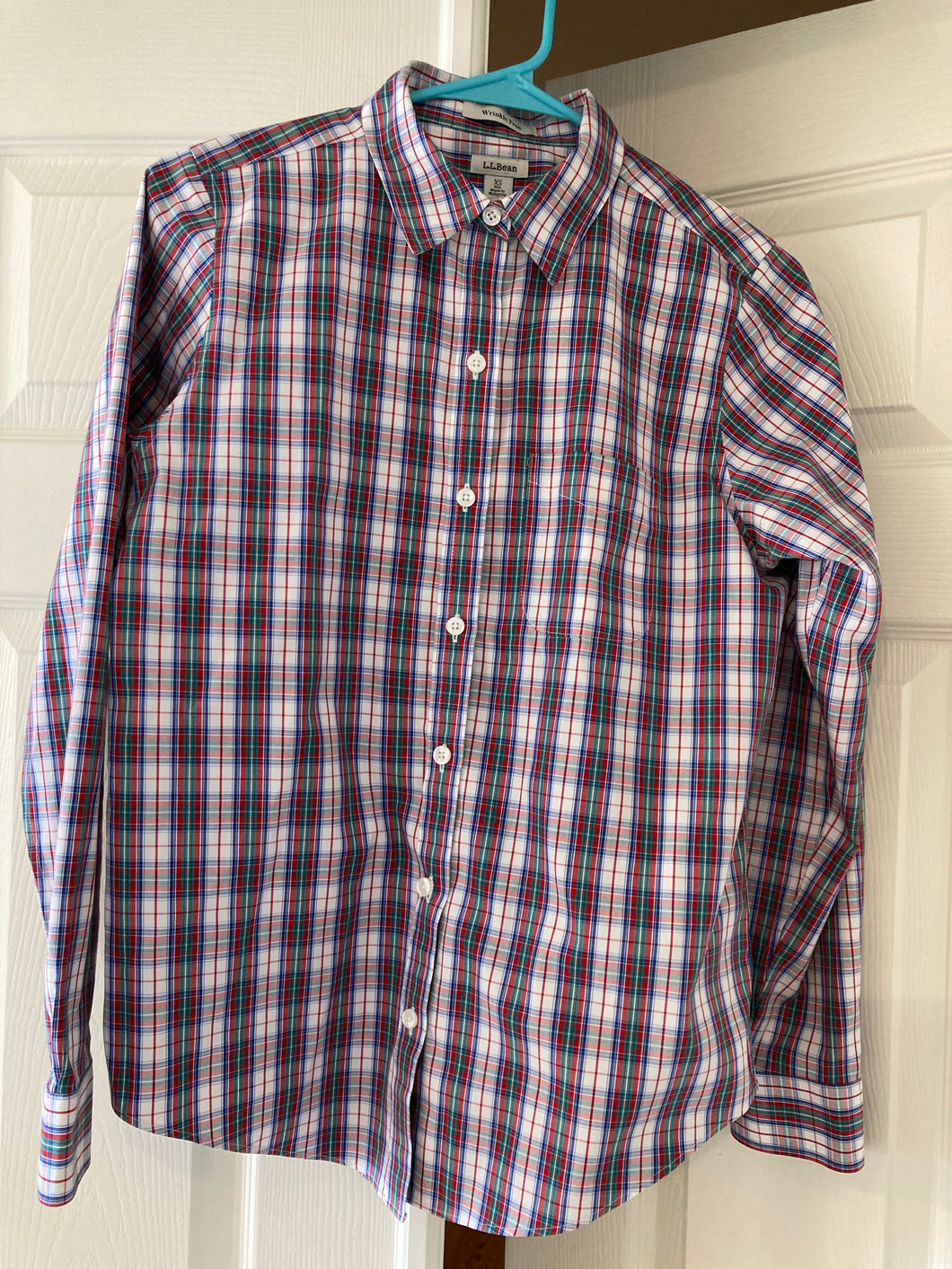 LL Bean Plaid Blouse Excellent condition - size Women XS (0-2)