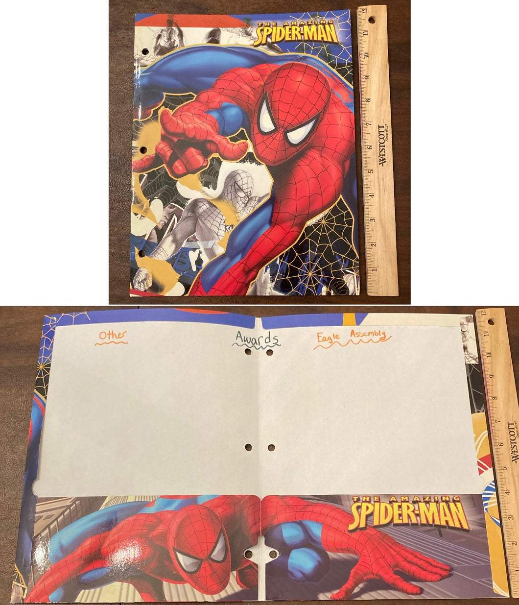 Spider Man School Folder See photos-some writing