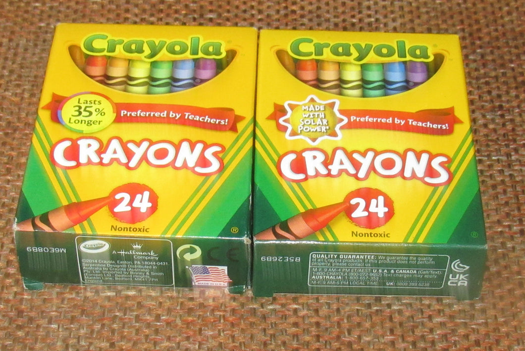 2 New pkg Crayola crayons 24 in each