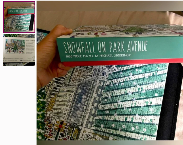 1,000 piece SNOWFALL ON PARK AVENUE puzzle