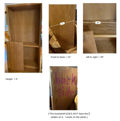 Naked Furniture Brand Wood bookshelf Height
