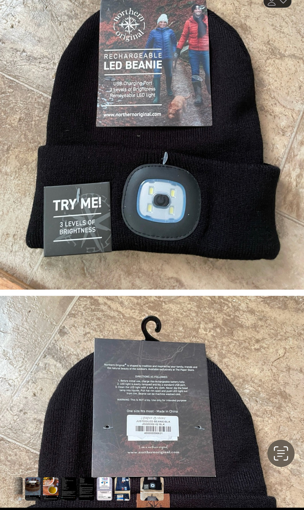 One-size-fits-all Men's hat that has light
