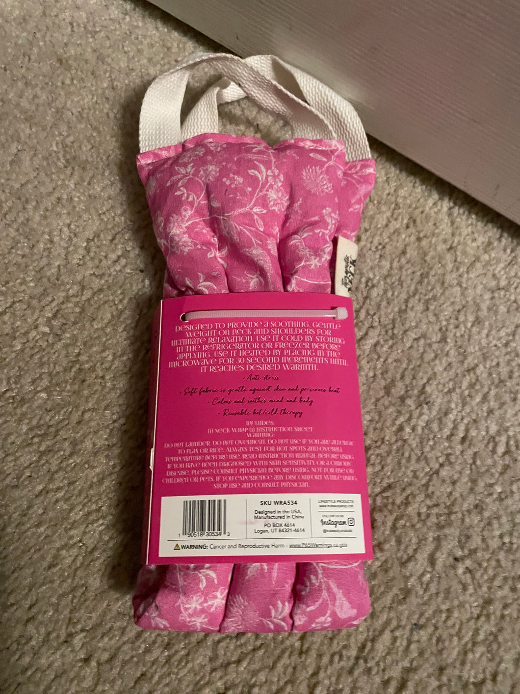 Pink Neck Pillow Therapeutic Neck Pillow