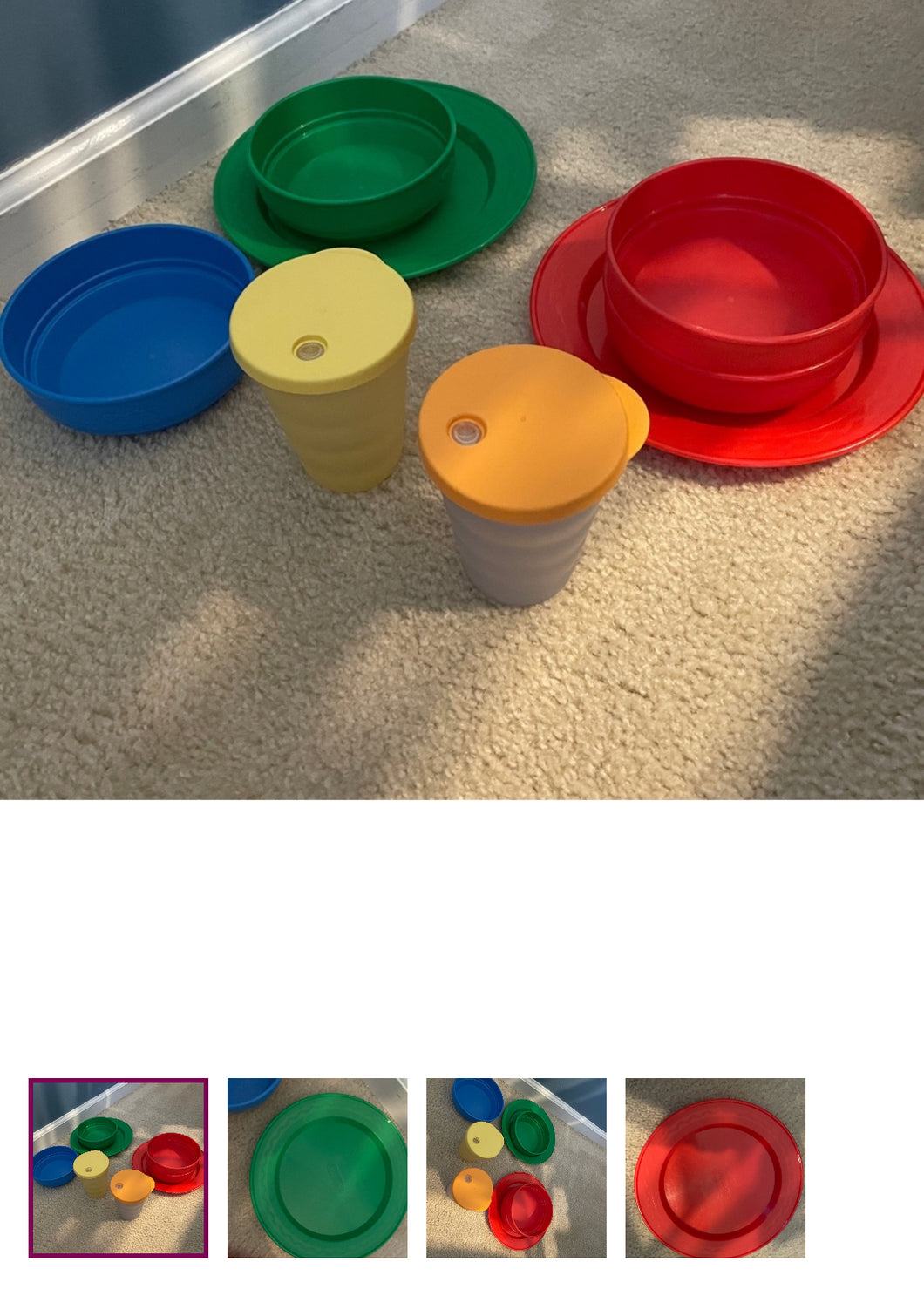 Tupperware cups/ lid bowls/plates