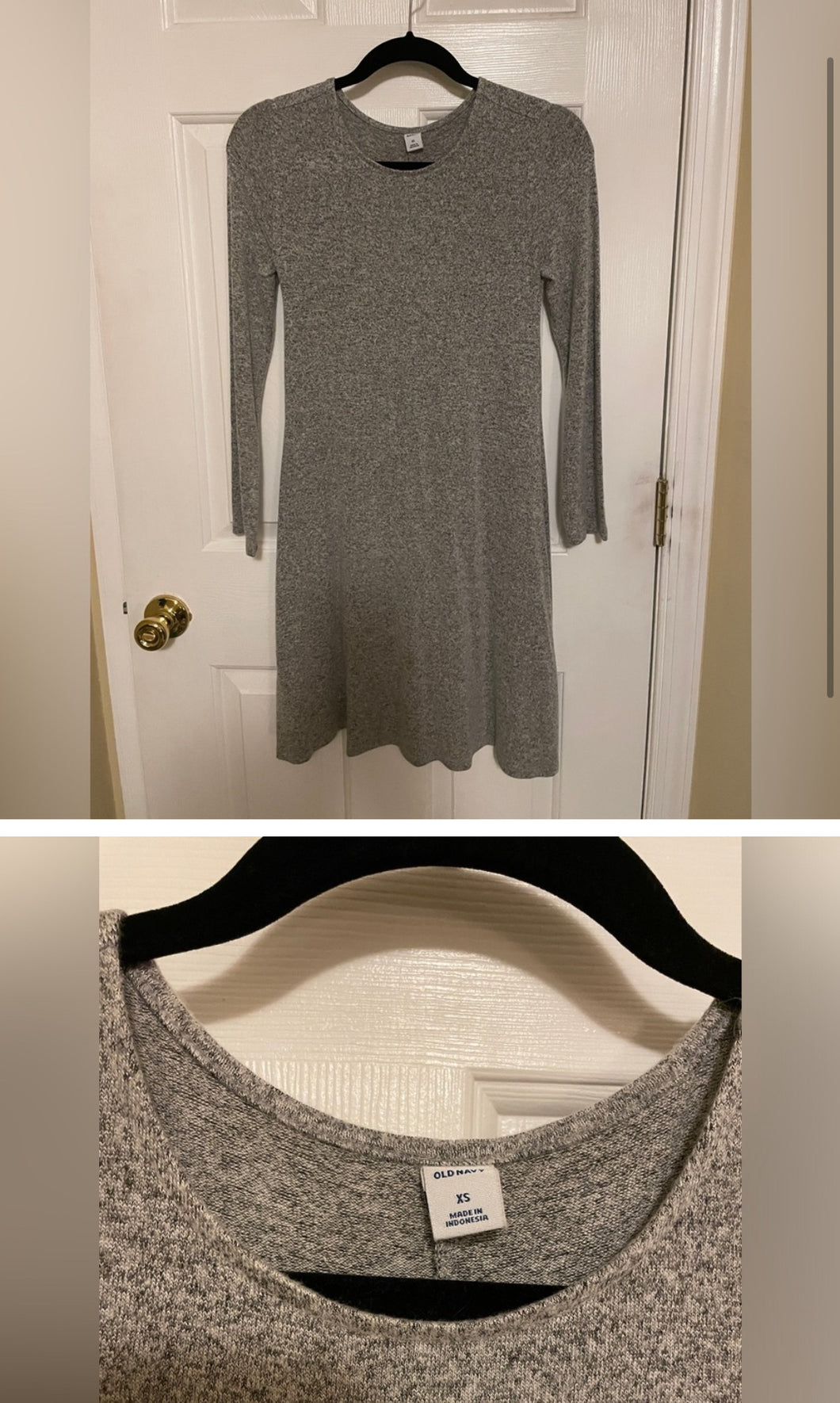 Old Navy long sleeve gray knit dress - size Women S (4-6)