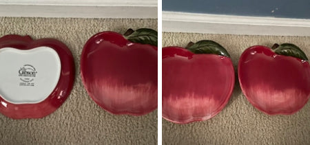 2 Gibson Apple shaped Dishes