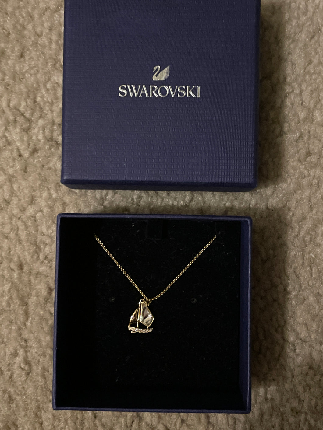 Swarovski necklace Sailboat