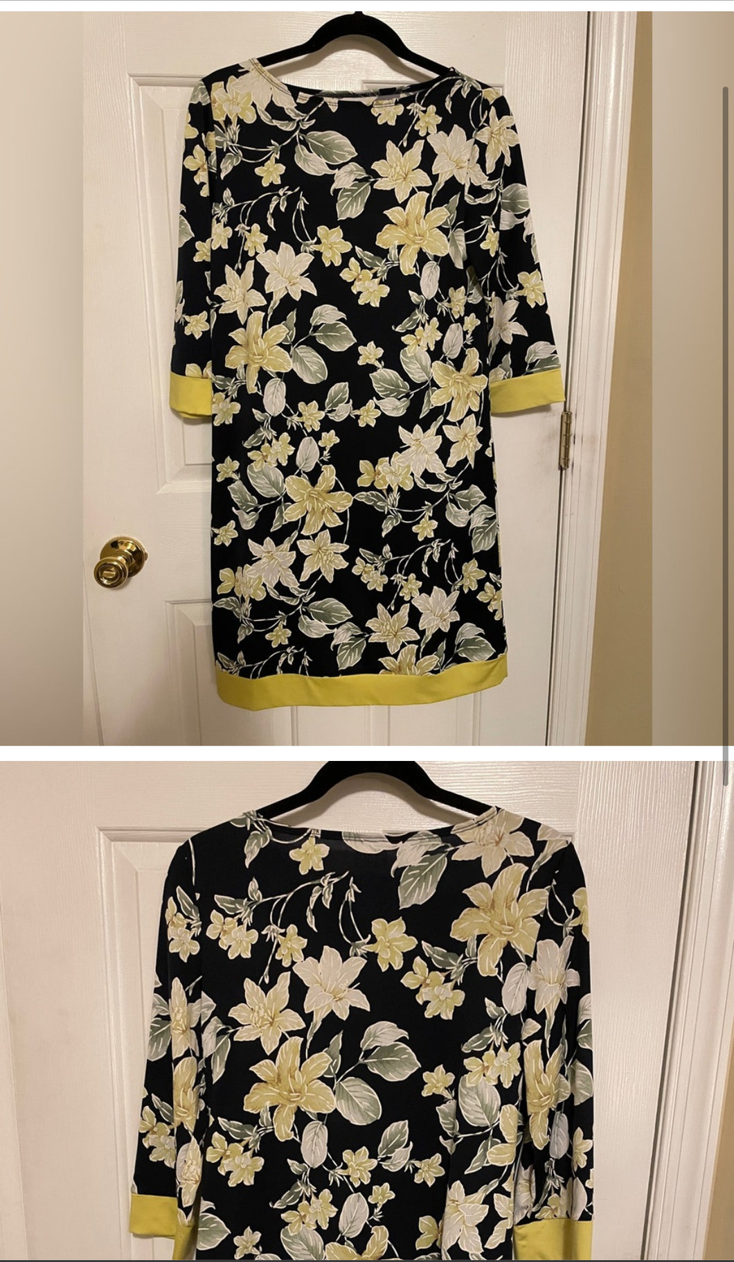 Croft and Borrow floral 3/4 sleeve dress - size Women S (4-6)