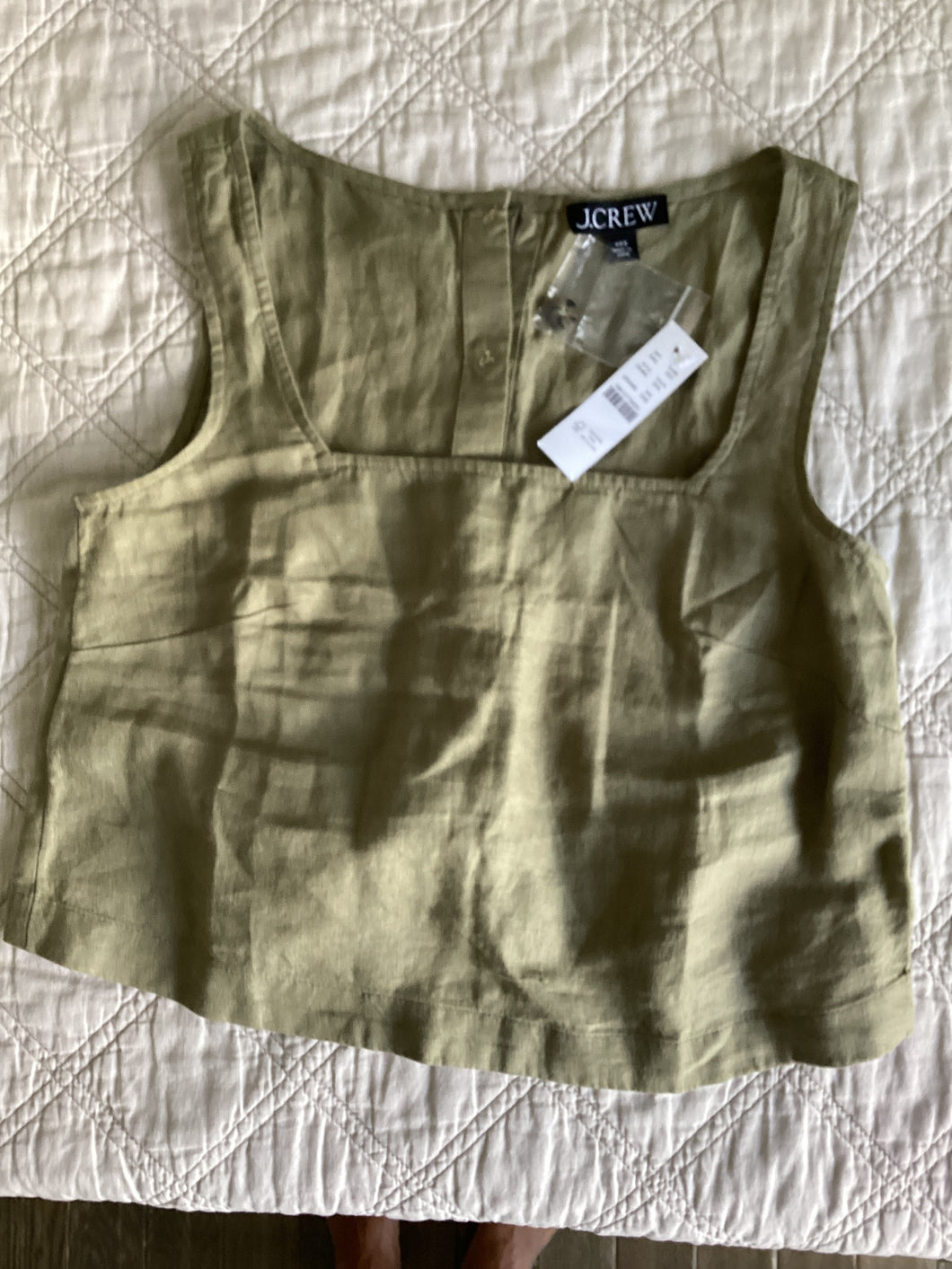 J.Crew top NWT linen tank - size Women S (4-6)
