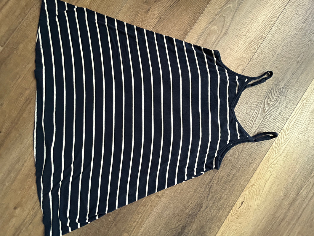 Summer knit dress Blue/white stripes - size Junior Girls S (3-5)