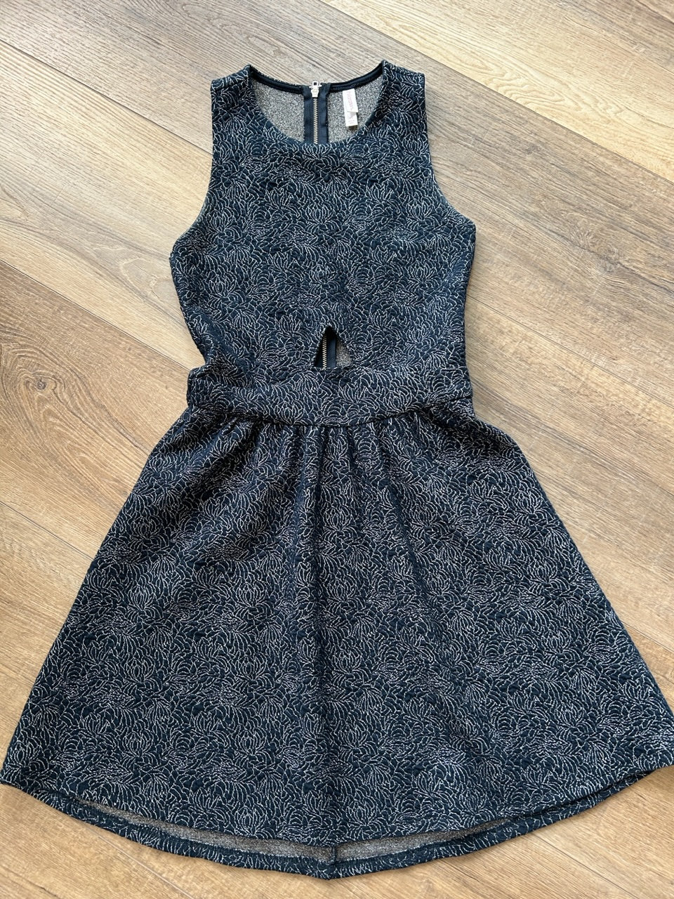Dress-semi-formal navy/silver - size Junior Girls XS (0-1)