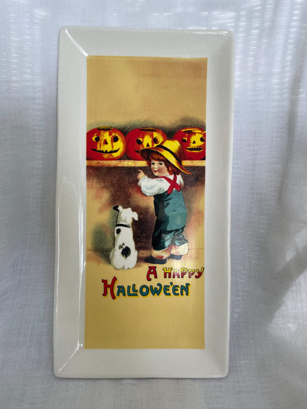 Halloween Tray / Decor Ceramic - 14x7