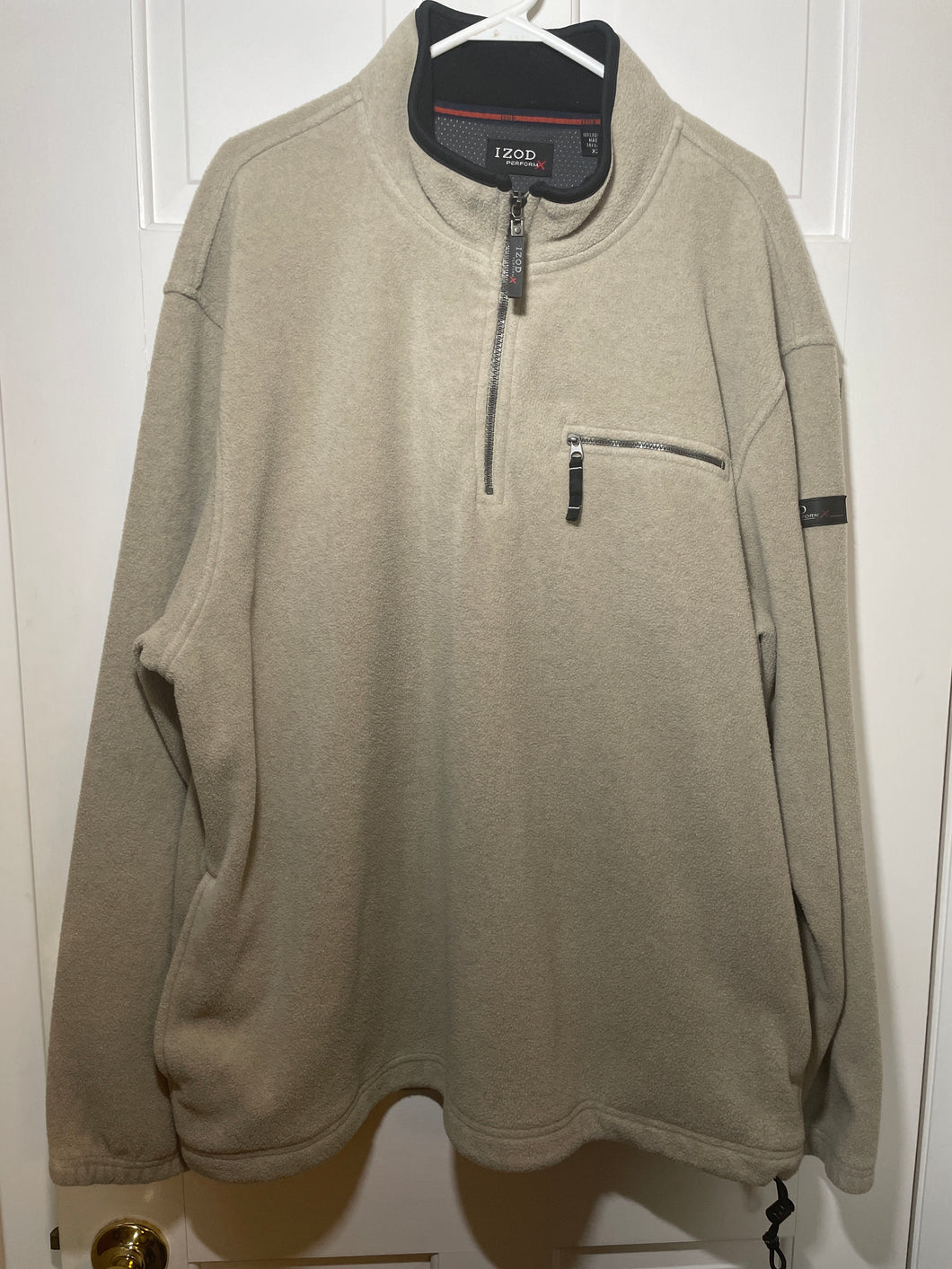 IZOD Fleece Pullover Size XXL - Tannish Grey - size Mens XL