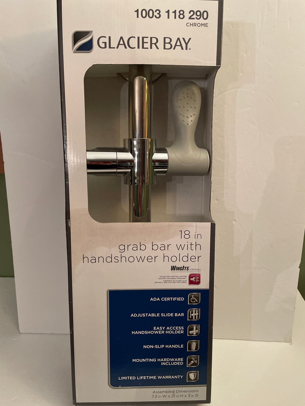 NEW Glacier Bay Grab Bar w/ Handshower