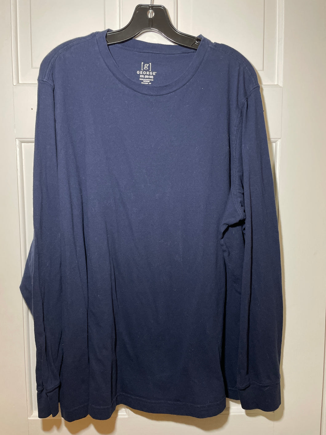 Size 2XL George Blue Longsleeve Shirt - size Mens XL