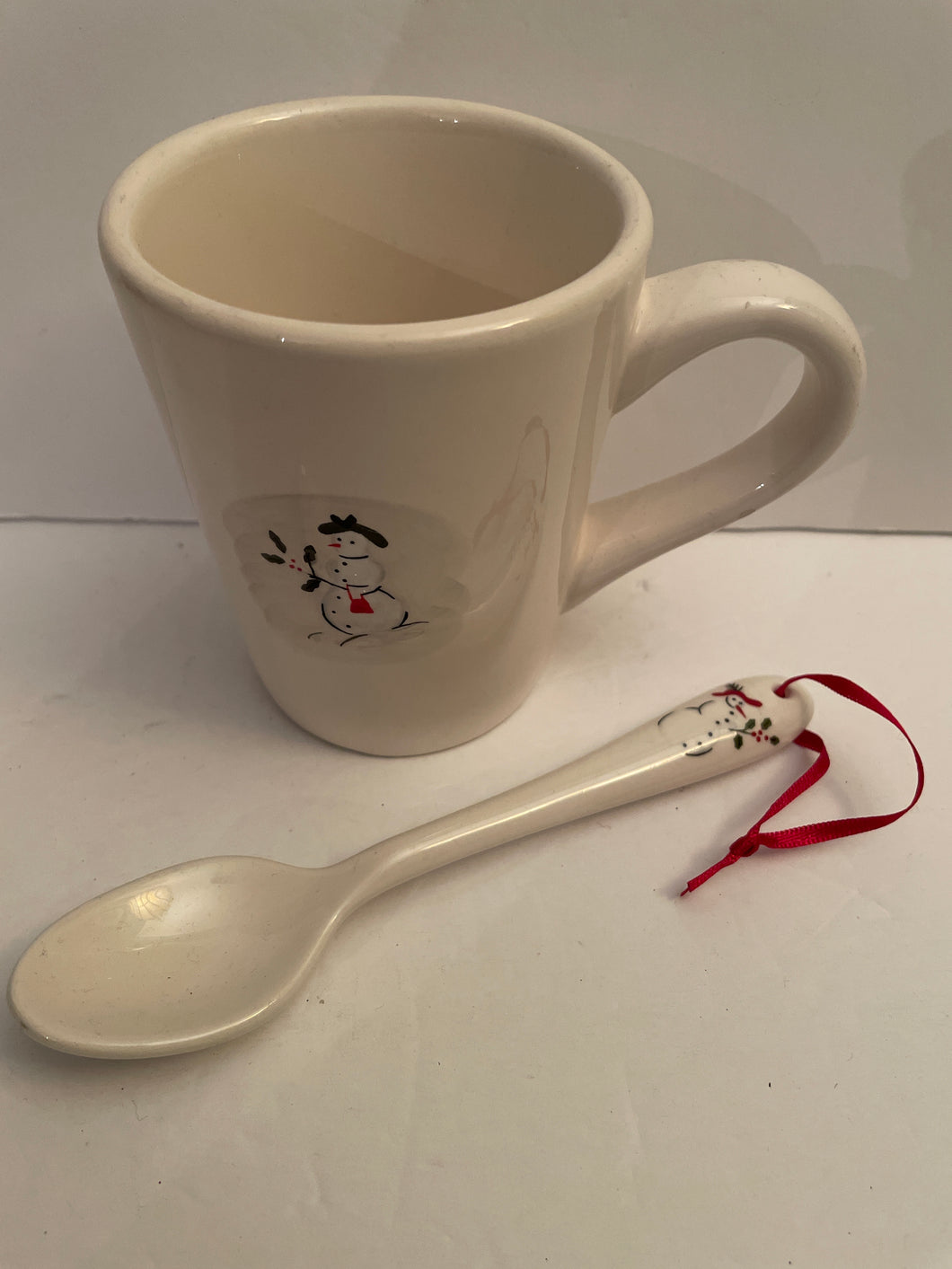 Williams Sonoma Mug and Spoon - Ceramic