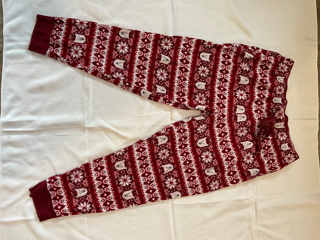 ON jog pj pant red polar bear Nordic print - size Mens M