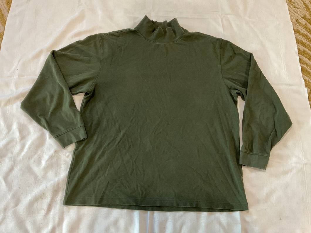 LLBean forest knit mock Turtle neck shirt - size Women L (12)
