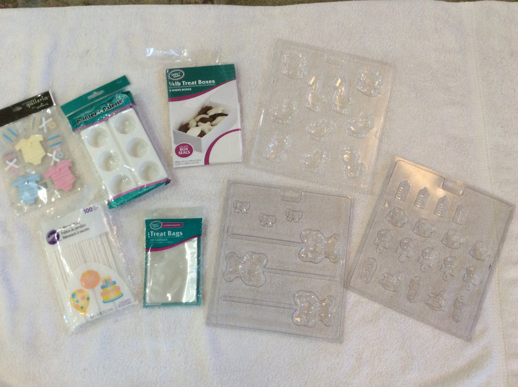 Baby chocolate molds x3- Bags sticks boxes