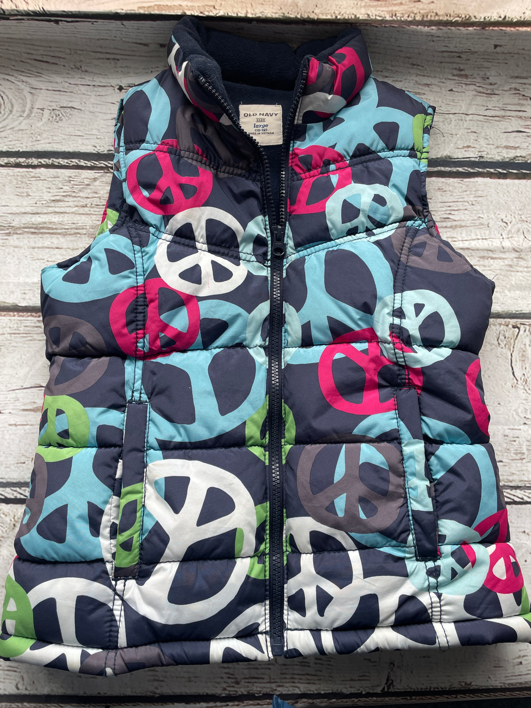 Old Navy peace sign vest Size 10/12 - size Kids 10