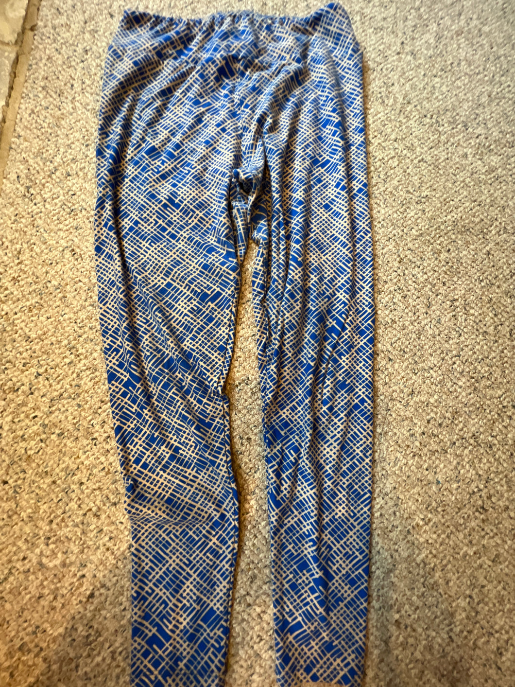 LuLaRoe Tights blue/tan - size Women L (12)