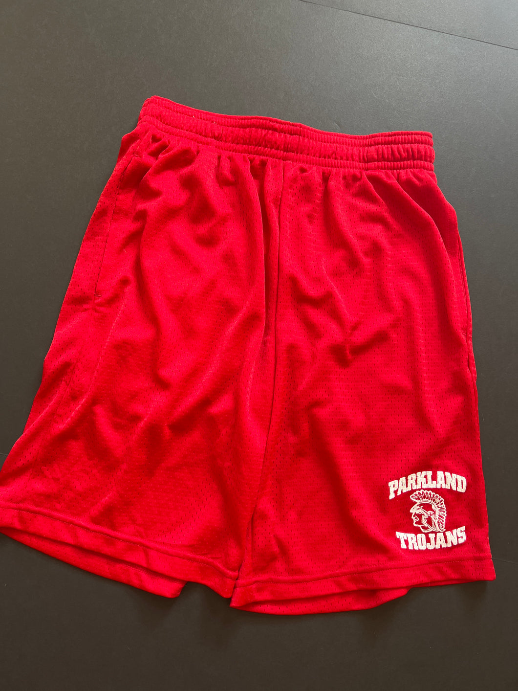 PARKLAND TROJANS SHORTS RED - DRAWSTRING - size Mens S
