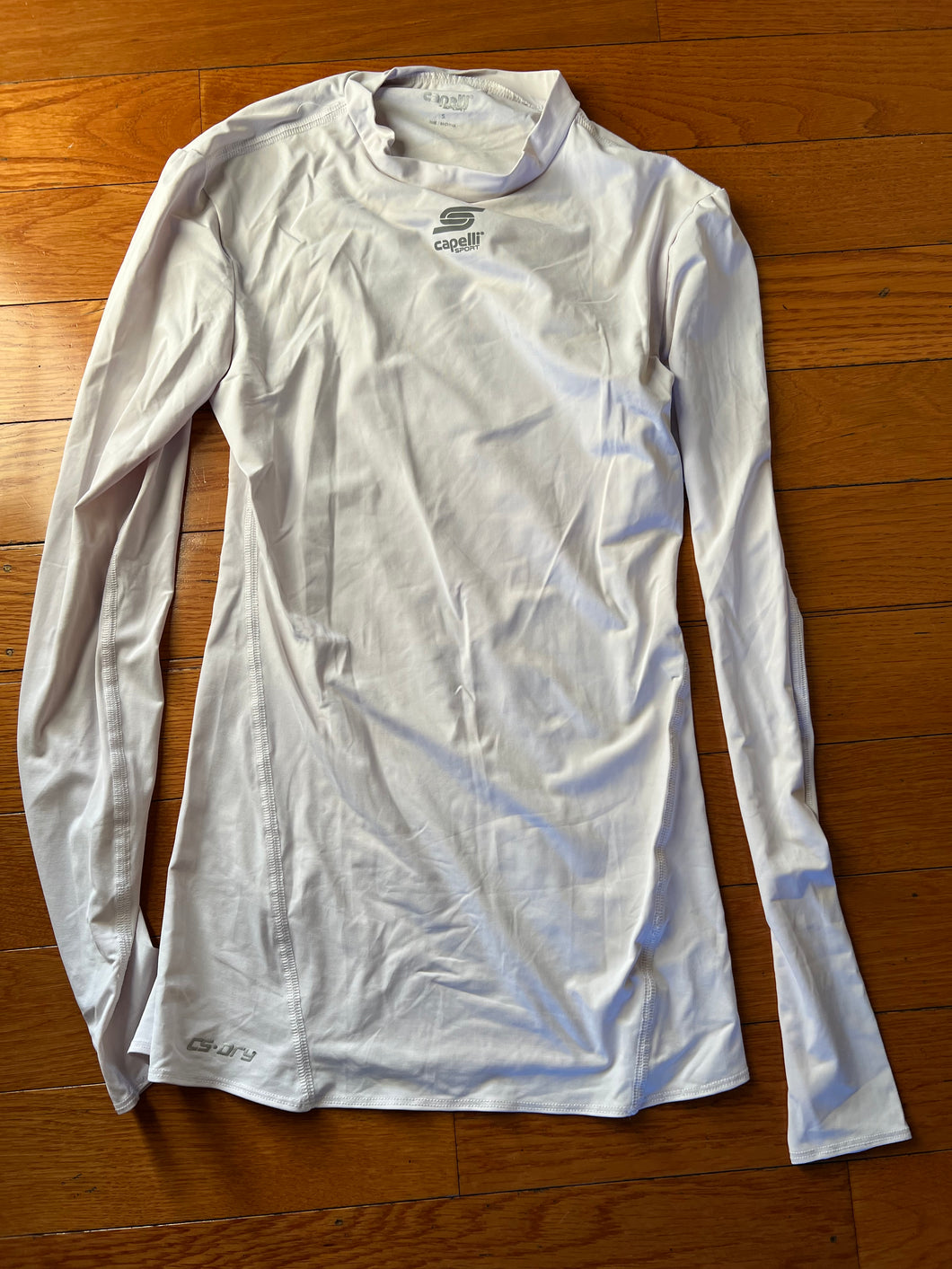 CAPELLI SPORT BASE LAYER WHITE LONG SLEEVE - size Women S (4-6)