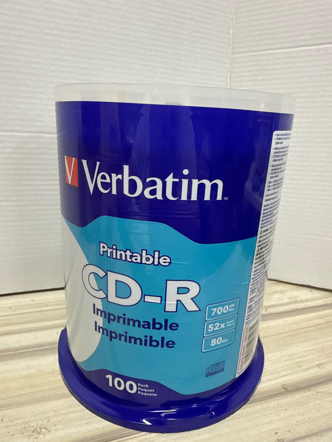 NEW! Verbatim 98493 52x CD-R, White Inkjet Print