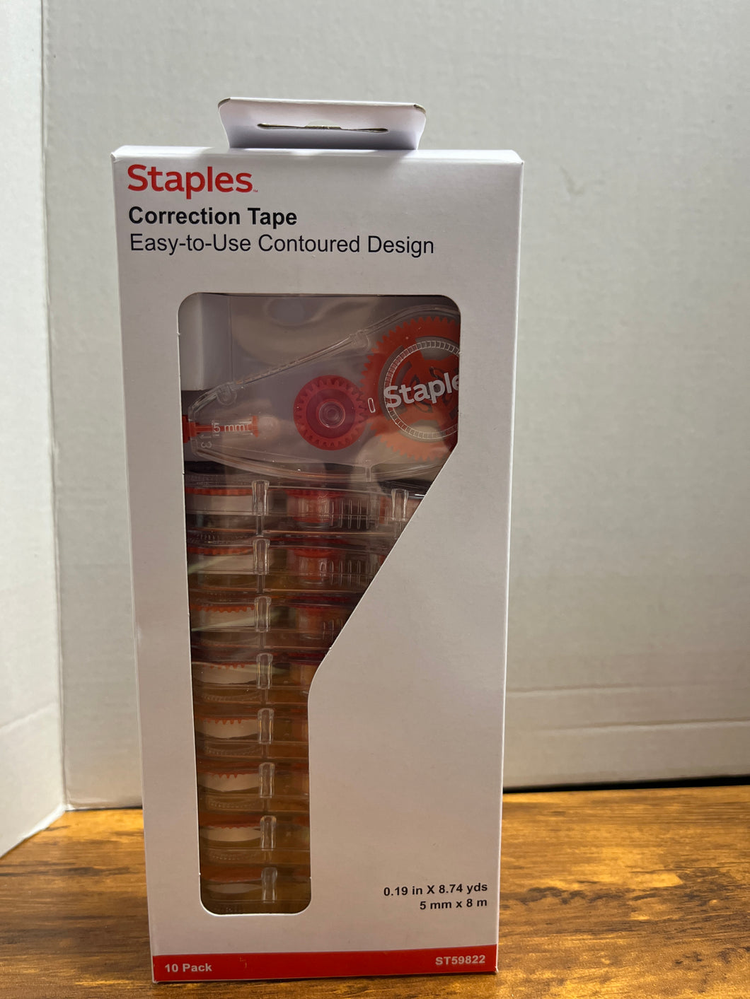 new! Staples Correction tape, White, 10/Pack